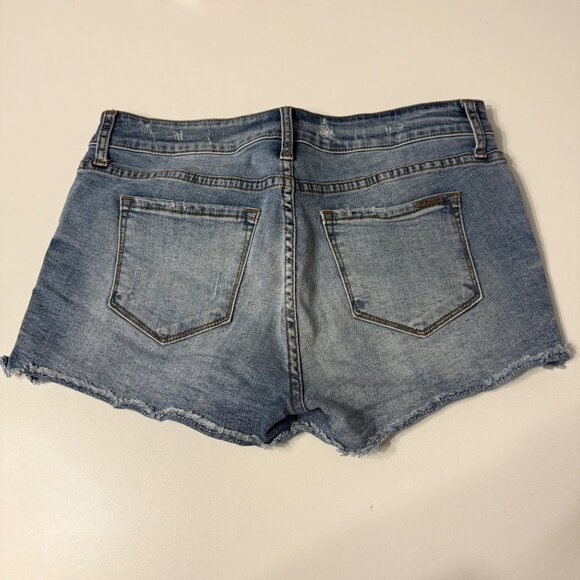 STS Blue Womens Distressed Denim Shorts Size 28 Light Wash Raw Hem - Picture 3 of 5